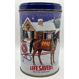 Life Savers Collectors Tin Limited Edition Christmas Holidays 80 Years Vtg 1992
